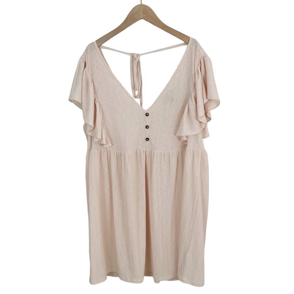 NWOT ASOS Blush Flutter Sleeve Mini Dress Size 10